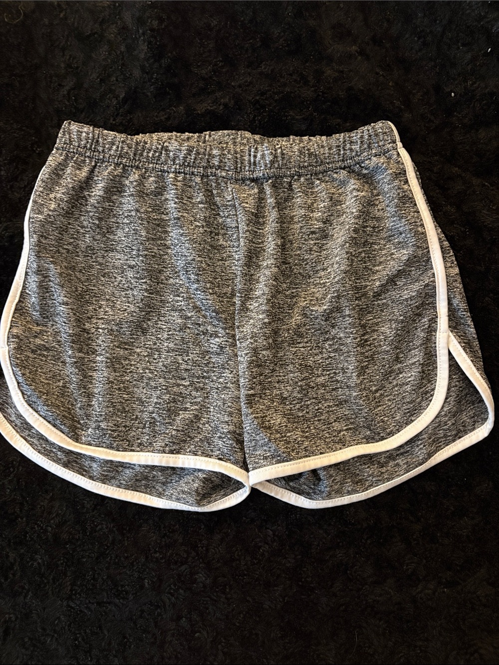 Always Gray Heather Athletic Shorts with White Trim